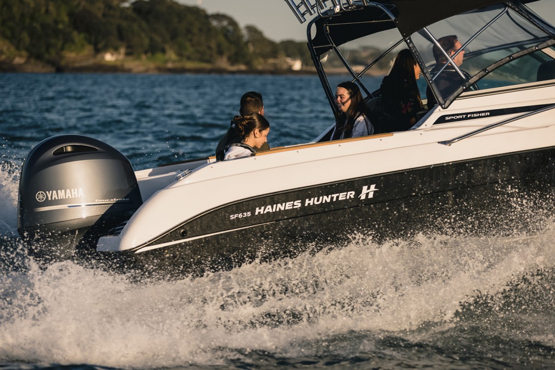 Recommended horsepower is 150-200hp | Haines Hunter